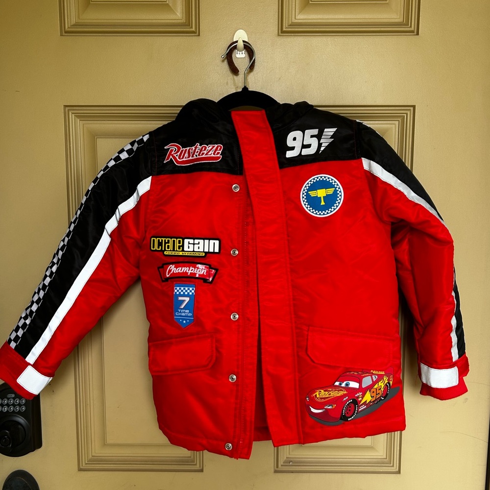 Disney Cars Black/Red Kids' Jacket size 5/6